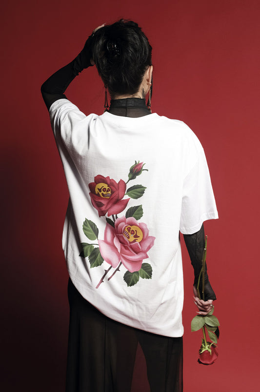 CAMISETA OVERSIZED AHÍ ESTA PINTADO BLANCA