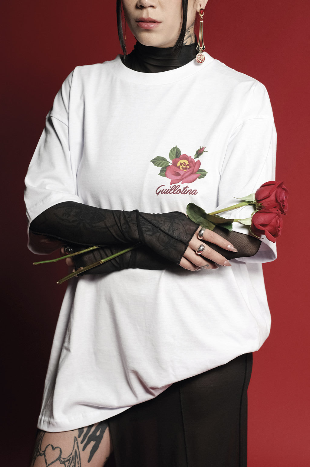 CAMISETA OVERSIZED AHÍ ESTA PINTADO BLANCA