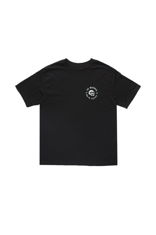 CAMISETA OVERSIZED DE BUENAS EN EL JUEGO NEGRA